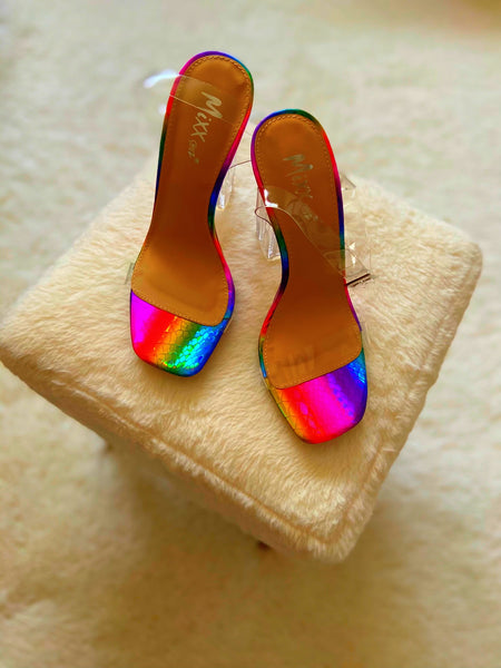Multicolored Sandal Heel